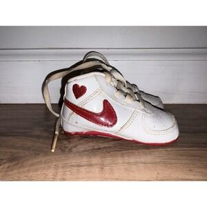 Vintage Nike Baby Crib Shoes Red Swoosh Heart Rare Infant Sneakers 2C 2002